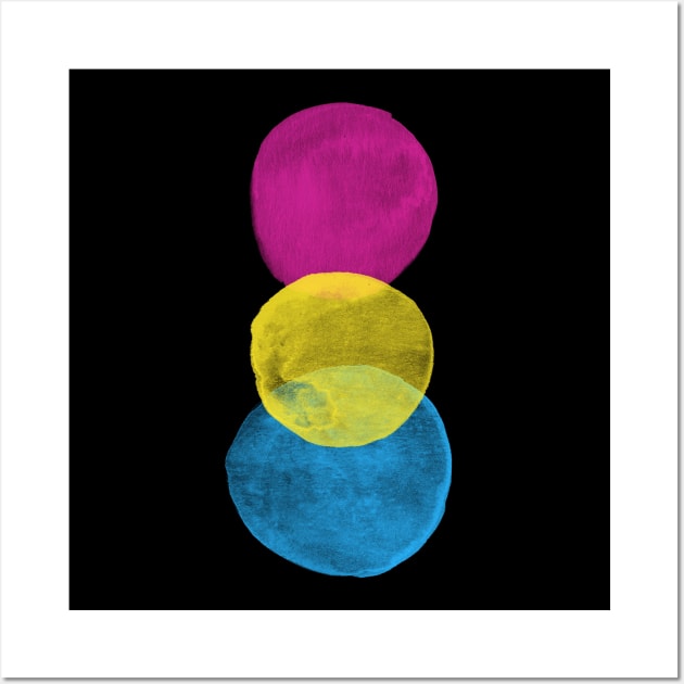 Pansexual / Panromantic Pride Bubbles Wall Art by inSomeBetween